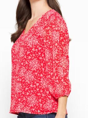 Papermoon Blouse - Stitch Fix Brand - Size Small - Red/Orange, White